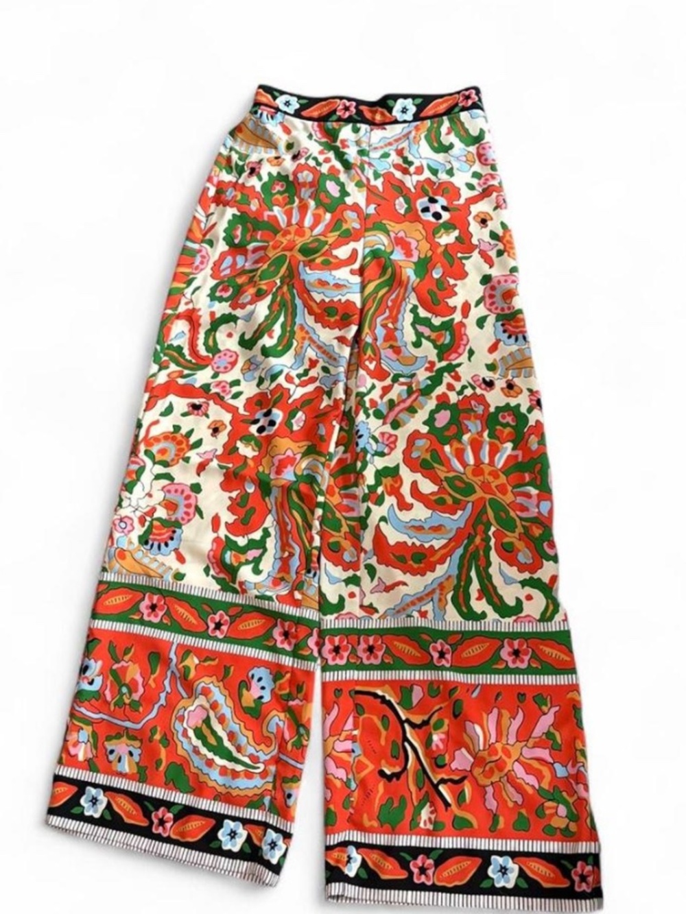 Cupcakes & Cashmere Groovy Printed Wide Leg Pants